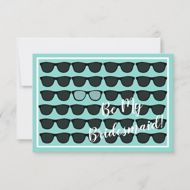 Convite Seja A Minha Madrinha de casamento De Bridesmaid,  (Frente)