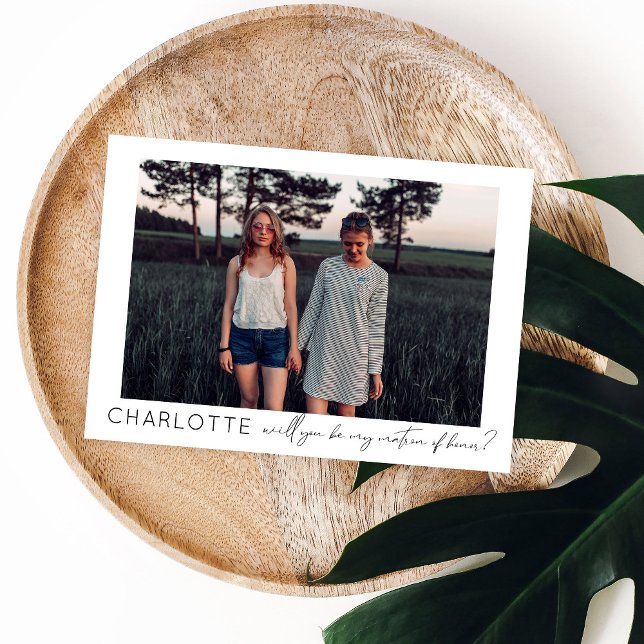 Convite Seja a minha mãe da fotografia honesta Caligrafia  (Criador carregado)