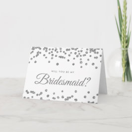 Convite Seja A Minha Porta-Voz, A Glitter Confetti White