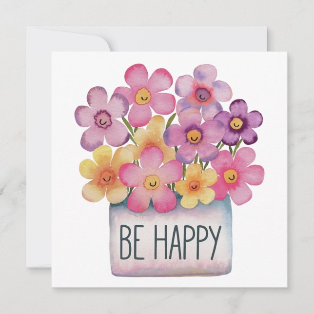 Convite Seja feliz (Frente)