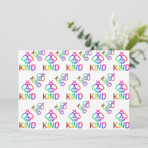 Convite Seja gentil, design de abelha colorida