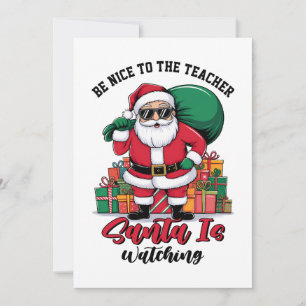 Convite Seja Legal Com O Professor O Papai Noel Está Obser