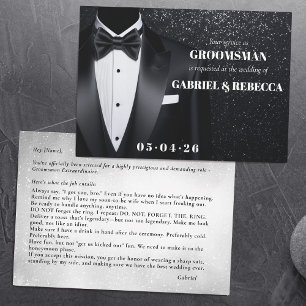 Convite Seja meu padrinho de casamento descrição gravata b