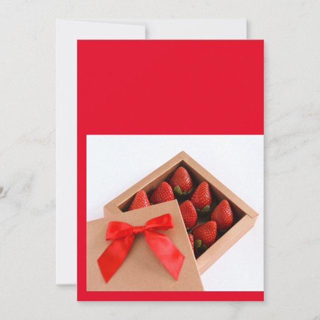 Convite Seja minha caixa de arco vermelha de morango Namor (Frente)