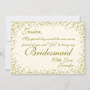 Convite Seja Minha Colmeia  Vintage Dourado Confetti