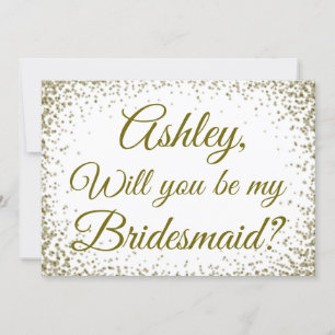 Convite Seja Minha Coluna De Ponta   Dourada Glitter Confe