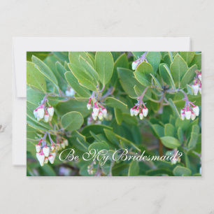 Convite Seja minha madrinha manzanita floresce