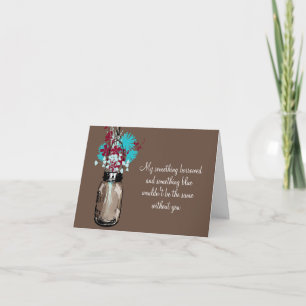 Convite Seja minha madrinha - Mason Jar e Wildflower