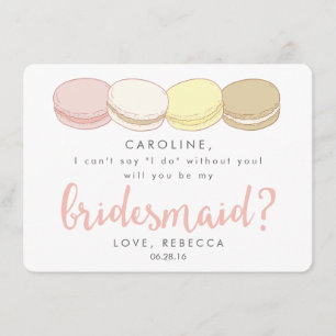 Convite Seja Minha Placa De Bridesmaid   Macarons Francese