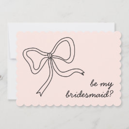 Convite Seja Minha Proposta De Arco Rosa-Rosa Bridesmaid