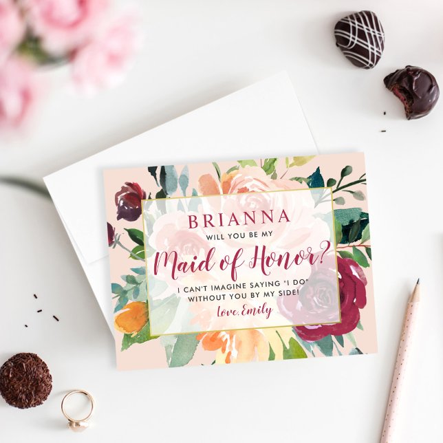 Convite Seja O Meu Casamento De Blush Russo Da Madrinha de (Criador carregado)