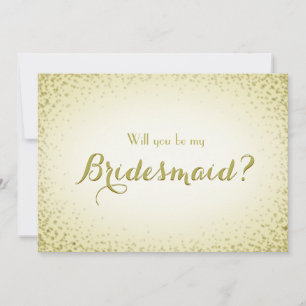Convite Seja O Meu Ouro De Bridesmaid Confetti