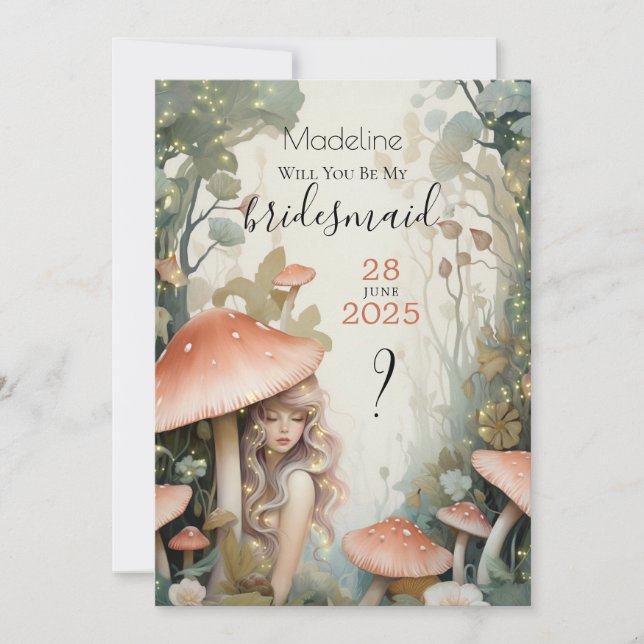 Convite Seja o paraíso secreto da minha madrinha Fada (Frente)