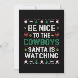 Convite Seja Simpático Para Os Cowboys O Papai Noel Está O