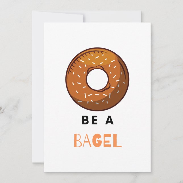 Convite Seja um Design do Lover Bagel Funny Comida (Frente)