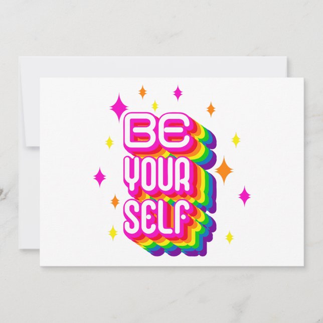 Convite Seja você mesmo! (Frente)