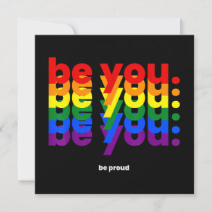 Convite Seja Você Seja Orgulhoso LGBTQ Orgulho Arco-íris L