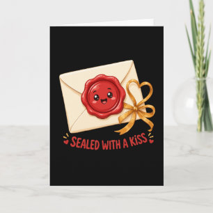 Convite Selado Com Um Beijo Design de Carta de Amor Fofo