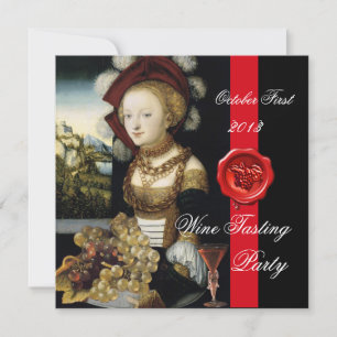 CONVITE SELO DE CERA PARA FESTA DE DEGUSTAÇÃO DE VINHO DE 