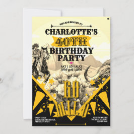 Convite Selo de Cowgirl de Oklahoma