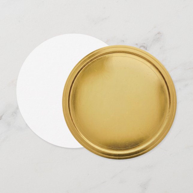Convite Selo de Folha de Ouro 3D Medalha de Prêmio de Exce (Frente/Verso)