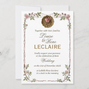 Convite Selo de Save the Date de casamento floral elegante