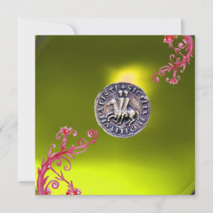 Convite SELO DO MODELO KNIGHTS, topaz amarelo