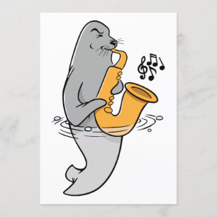 Convite Selo Jogando O Saxofone