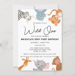 Convite Selva Selvagem de UM safari selvagem no primeiro a