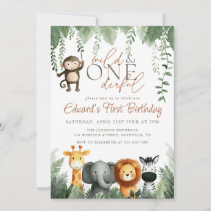 Convite Selva Selvagem e Maravilhosa 1º Aniversário