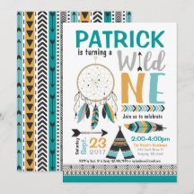 Convite selvagem do primeiro aniversario de