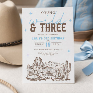 Convite Selvagem e Três Aniversário de 3 anos do Cowboy Oc