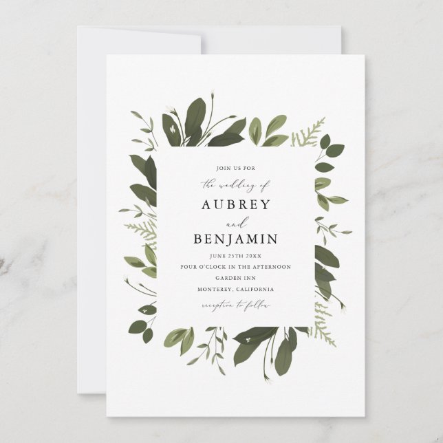 Convite Selvagem e Verde (Frente)