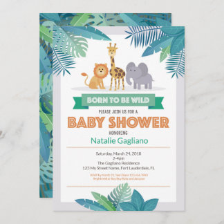 Convite selvagem nascido do chá de fraldas do