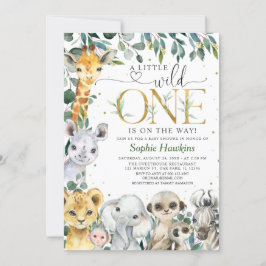 Convite Selvagem Tropical Um Safari Animais Menino Churras