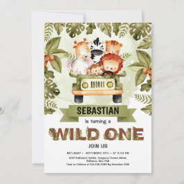 Convite Selvagem Um safari selvagem dirigindo um caminhão