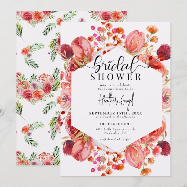 Convite Selvagens Elegantes | Chá de panela de Verão prima (Frente/Verso)