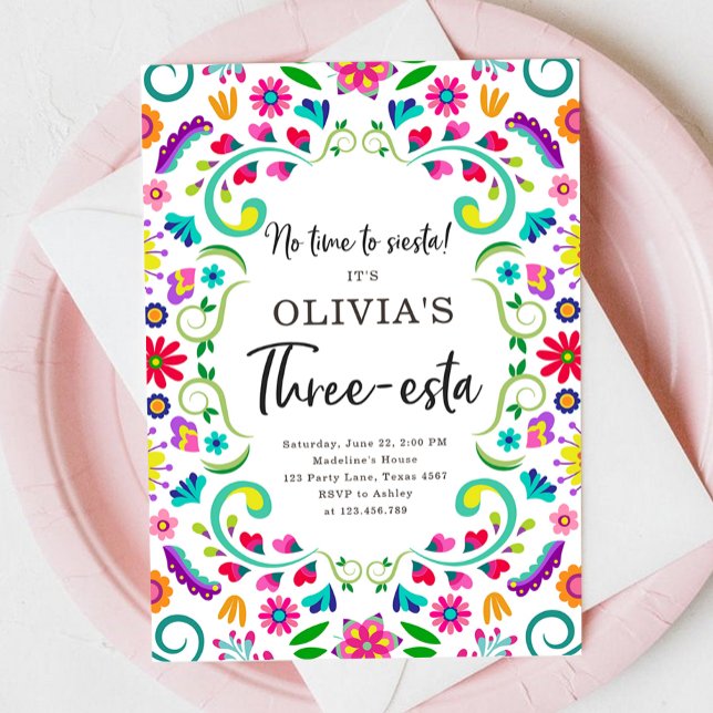 Convite Sem Tempo Para Siesta Terceira Garota Fiesta Anive (Criador carregado)