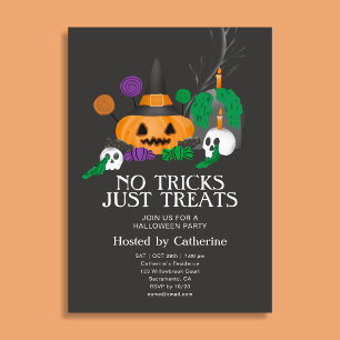 Convite Sem Truques Somente Guloseimas Festa de Halloween