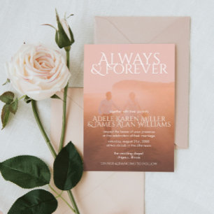 Convite Sempre & para sempre Foto personalizada Casament