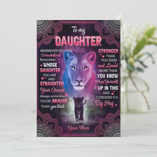 Convite Sempre que se sentir sobrecarregada Mãe Leão para  (Em pé/Frente)