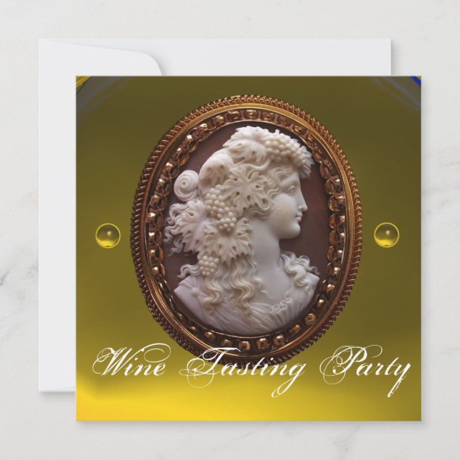 CONVITE SENHORA CAMEO ANTIGO, DEGUSTAÇÃO DE VINHO COM UVAS (Frente)