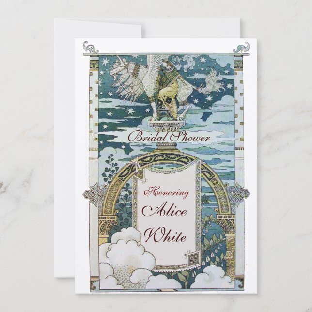 CONVITE SENHORA COM CHÁ DE COQUETEL DA NOIVA UNICÓRNIO (Frente)