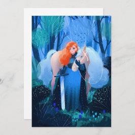 Convite Senhora com Espada e Cavalo Branco