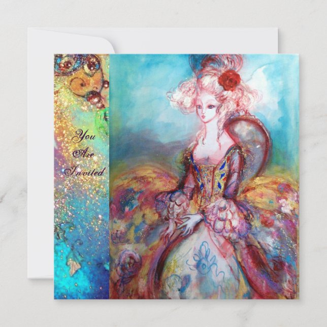 Convite SENHORA POMPADOUR , Festa de Fantasia Classuda com (Frente)