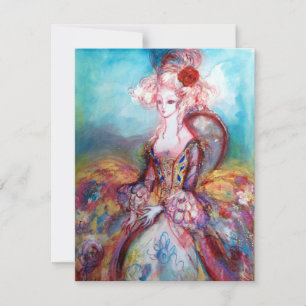 Convite SENHORA POMPADOUR , Festa de Fantasia de Luxo Dour