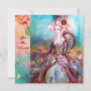 Convite SENHORA POMPADOUR , Festa de Fantasia de Ouro Sofi