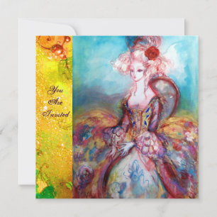 Convite SENHORA POMPADOUR, Festa de Fantasia de Ouro Sofis