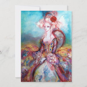 Convite SENHORA POMPADOUR, Festa de Fantasia de Ouro Sofis