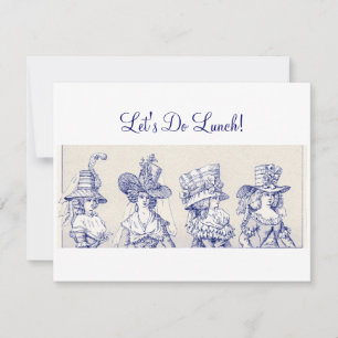 Convite Senhoras da Vintage, Vamos Fabuloso De Chapéus Par